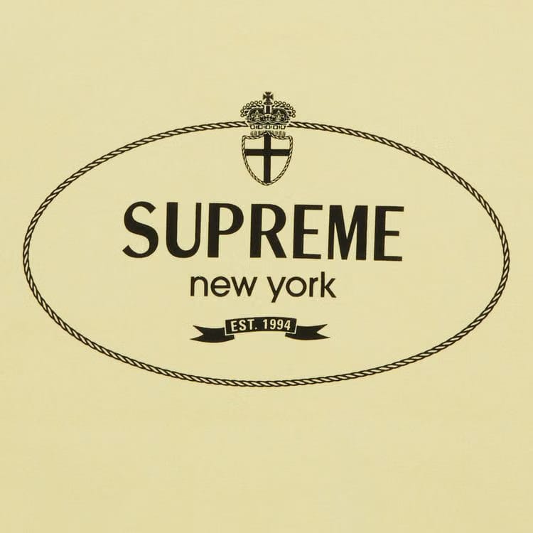 Supreme Crest Crewneck Light Yellow