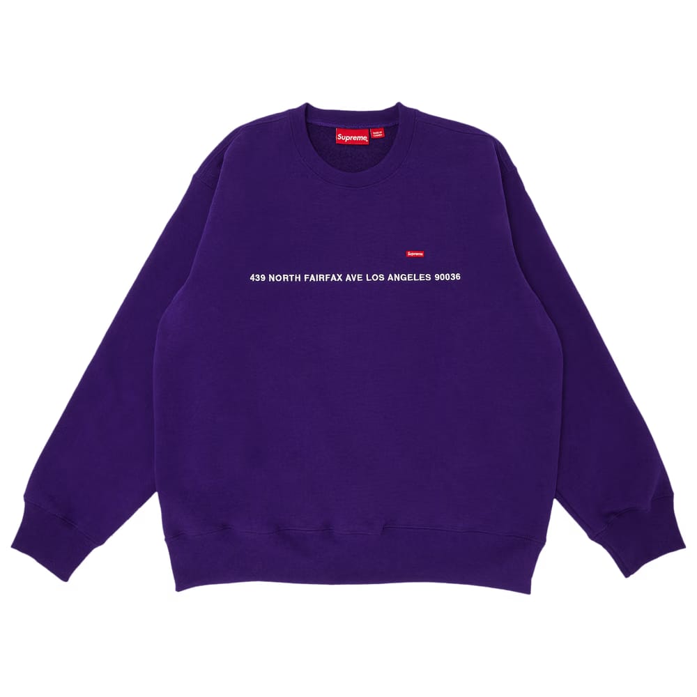 Supreme Shop Small Box Crewneck - Los Angeles Purple