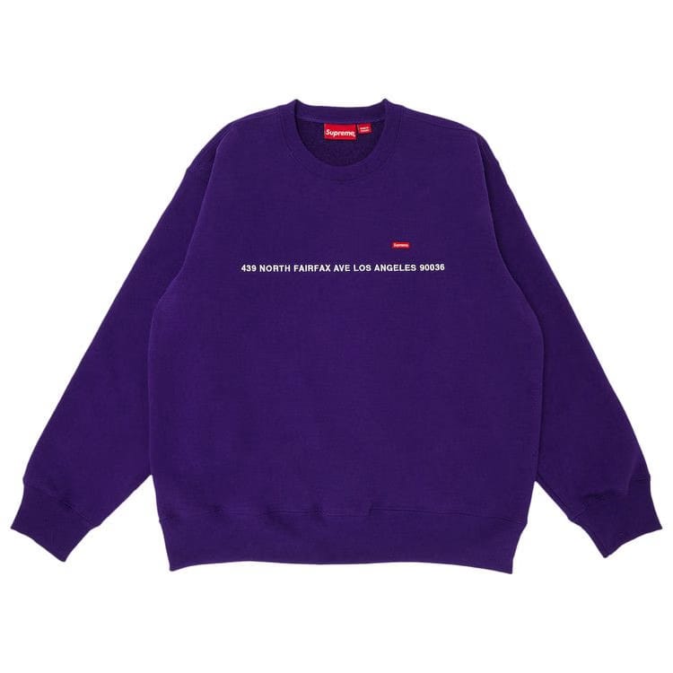 Supreme Shop Small Box Crewneck - Los Angeles Purple
