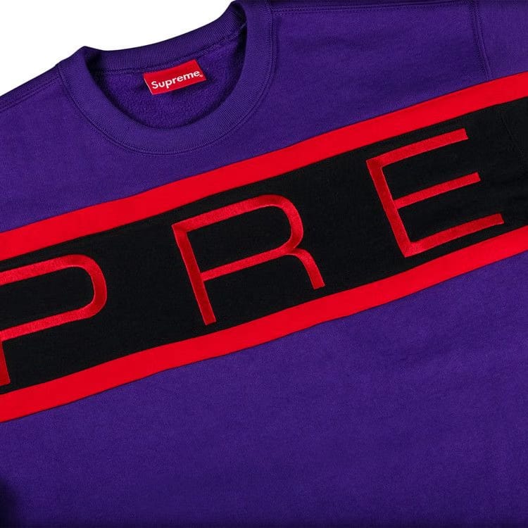 Supreme Paneled Crewneck Purple