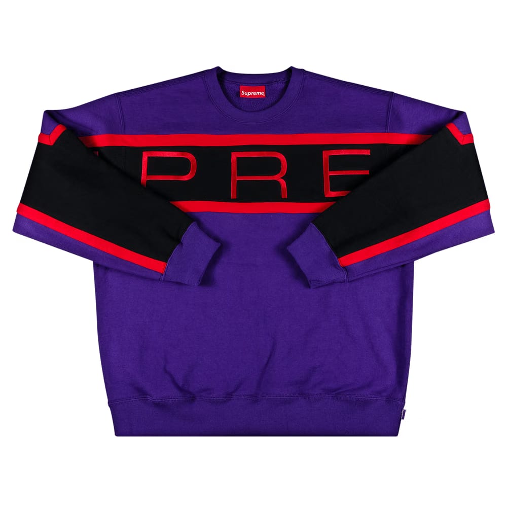 Supreme Paneled Crewneck Purple