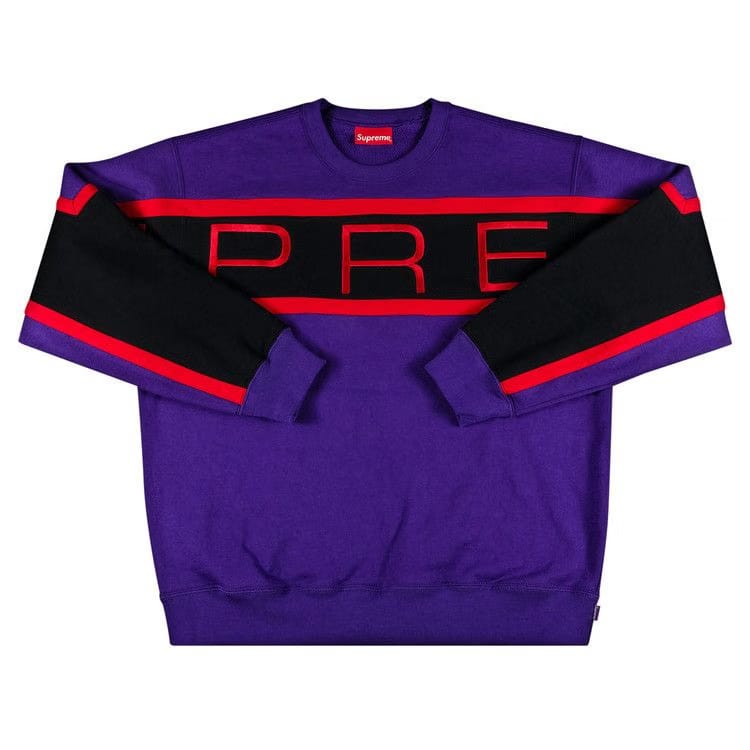 Supreme Paneled Crewneck Purple