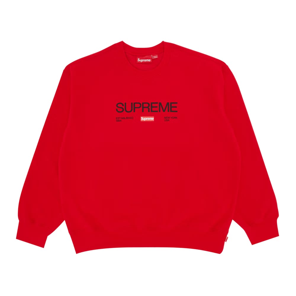Supreme Established Crewneck Red