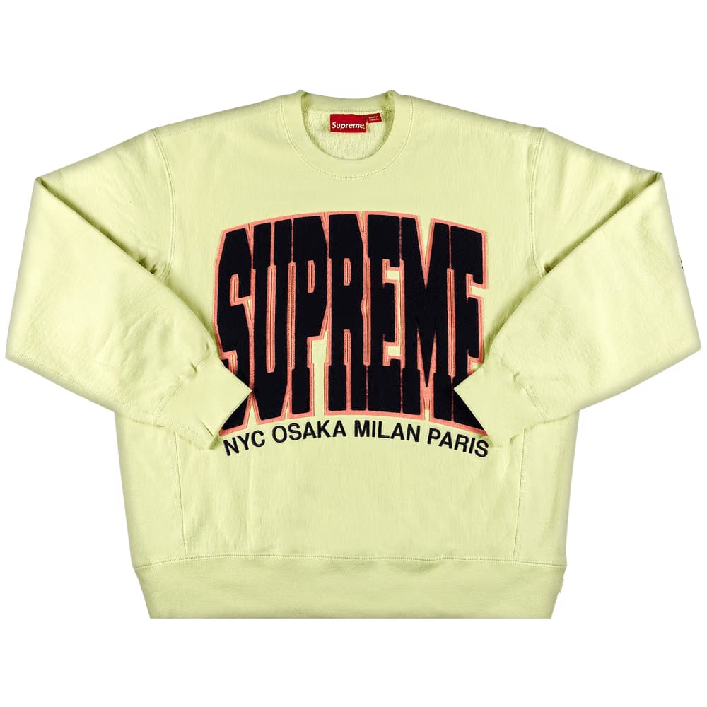 Supreme Cities Arc Crewneck Pale Lime