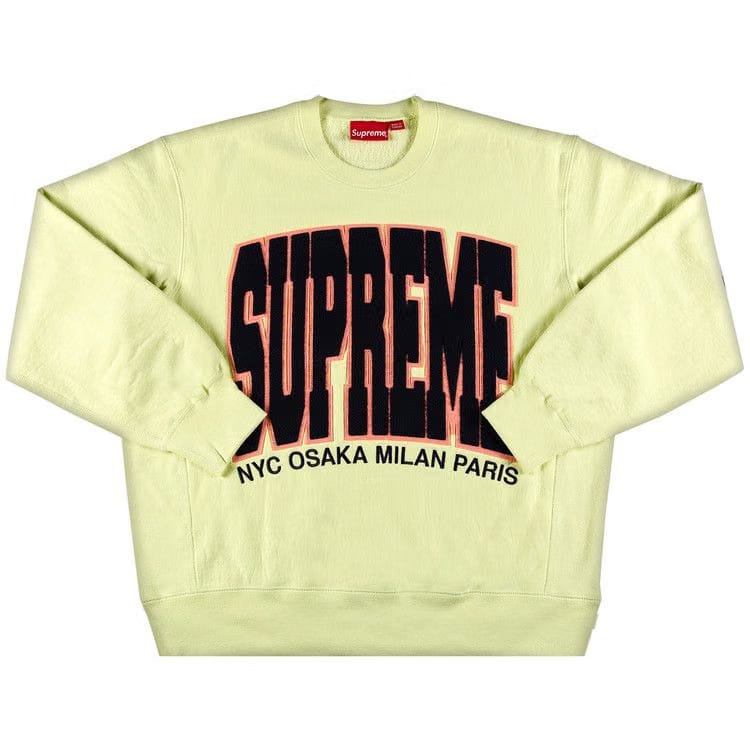 Supreme Cities Arc Crewneck Pale Lime