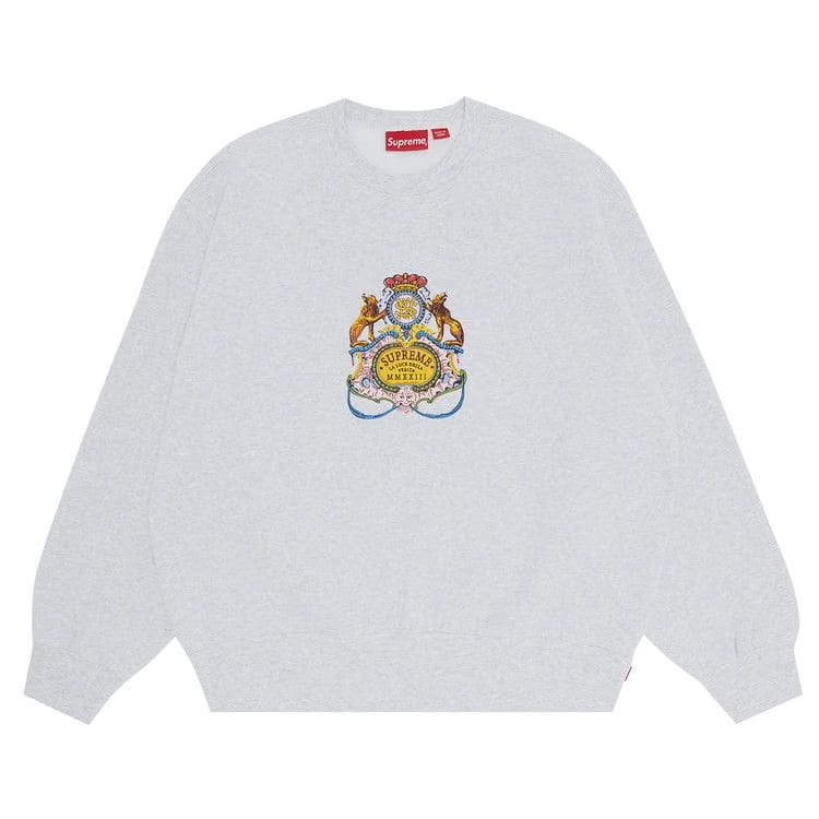 Supreme Crest Crewneck Ash Grey