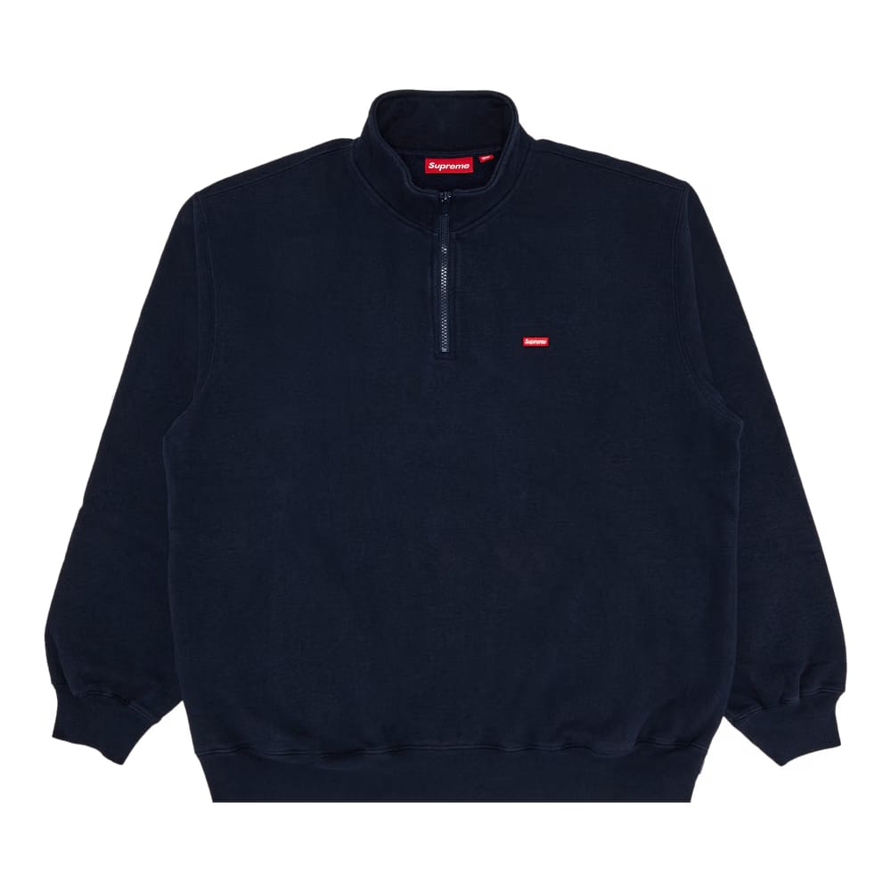 Supreme Small Box Half Zip Pullover Navy