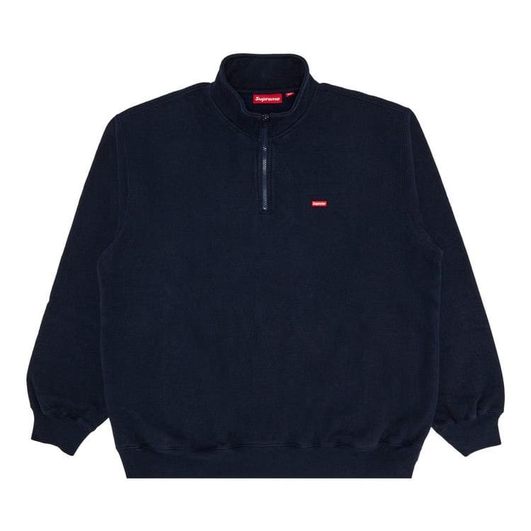 Supreme Small Box Half Zip Pullover Navy