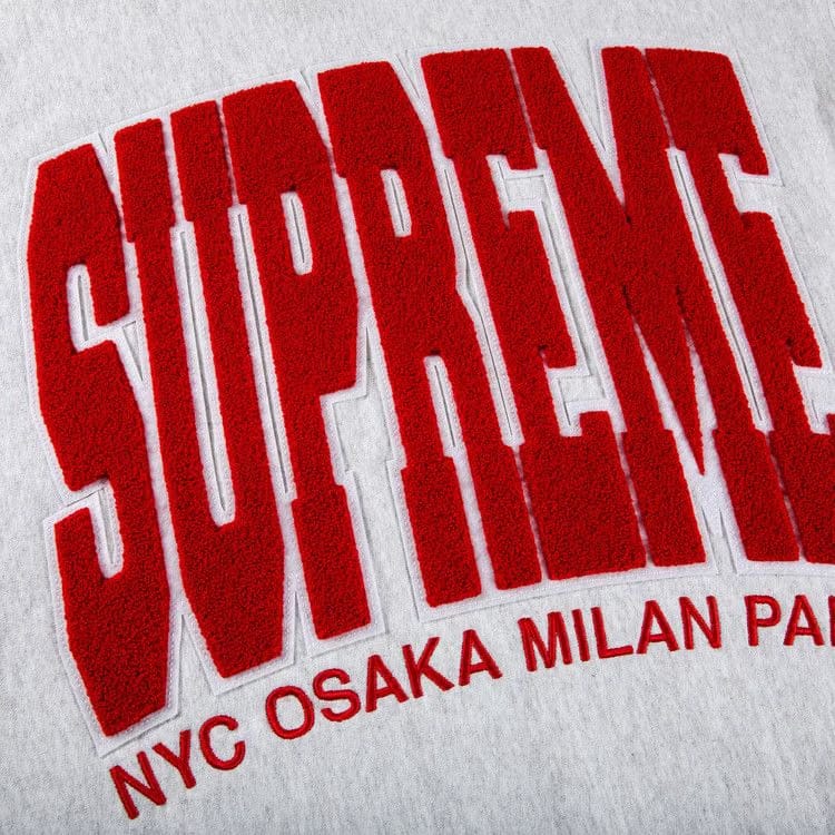 Supreme Cities Arc Crewneck Ash Grey