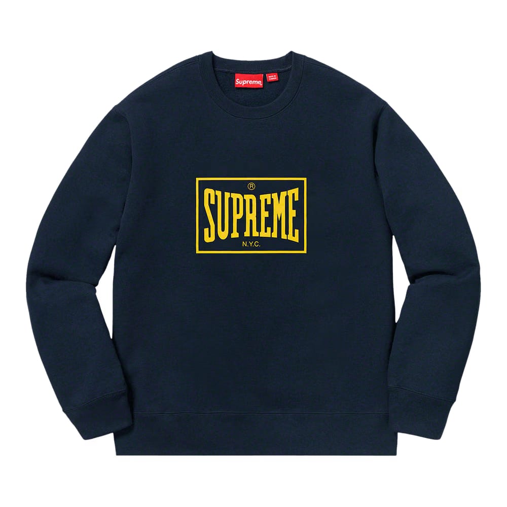 Supreme Warm Up Crewneck Navy