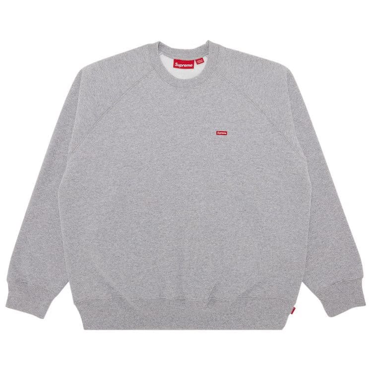 Supreme Small Box Raglan Crewneck Heather Grey
