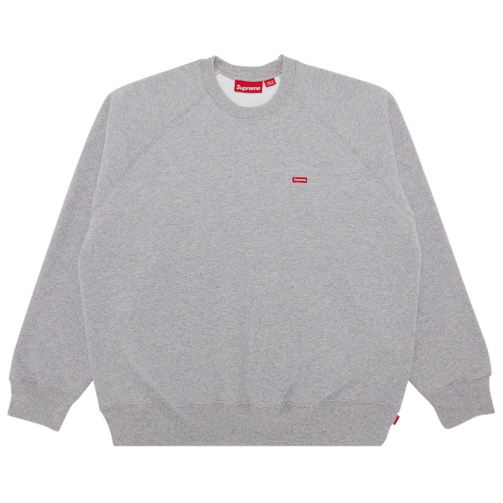 Supreme Small Box Raglan Crewneck Heather Grey