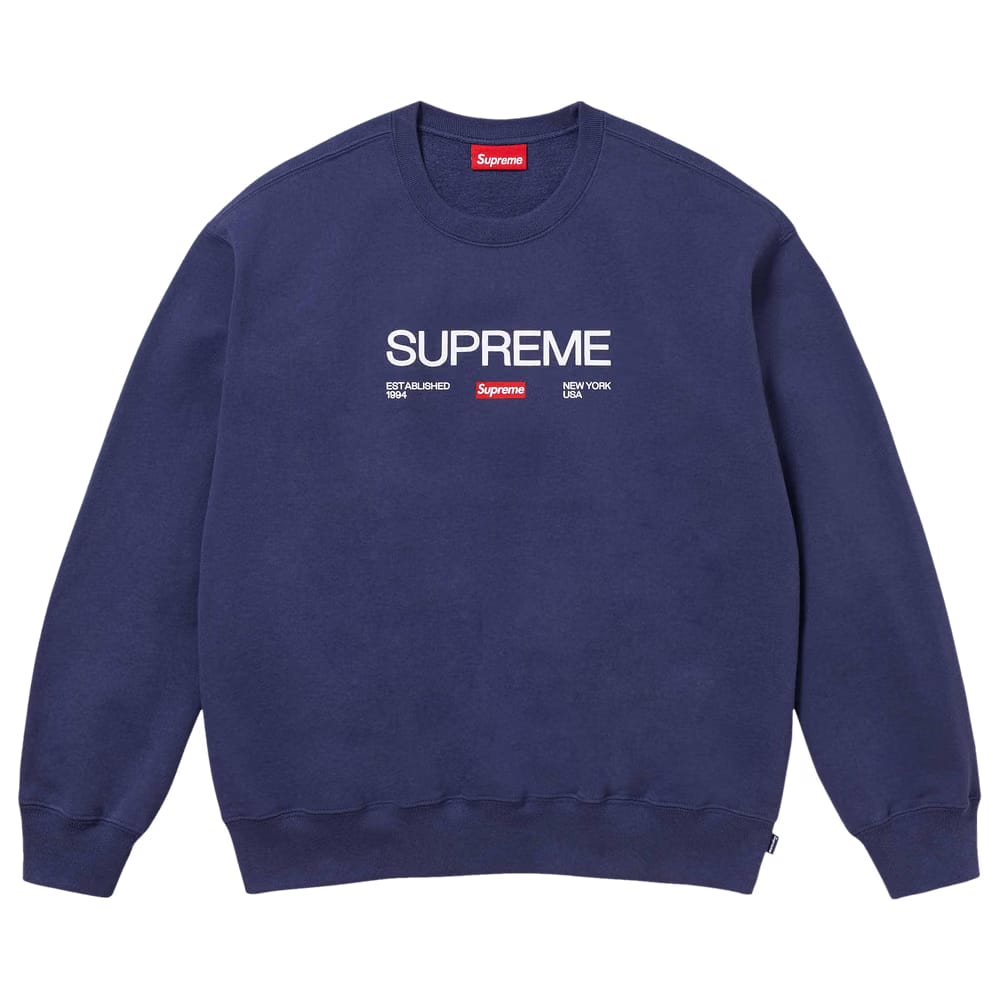 Supreme Established Crewneck Washed Navy