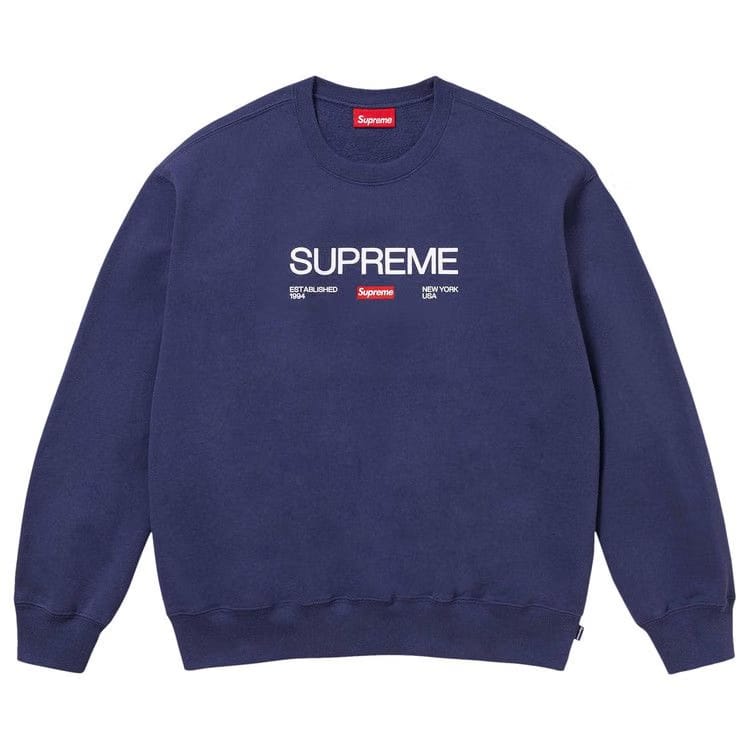 Supreme Established Crewneck Washed Navy