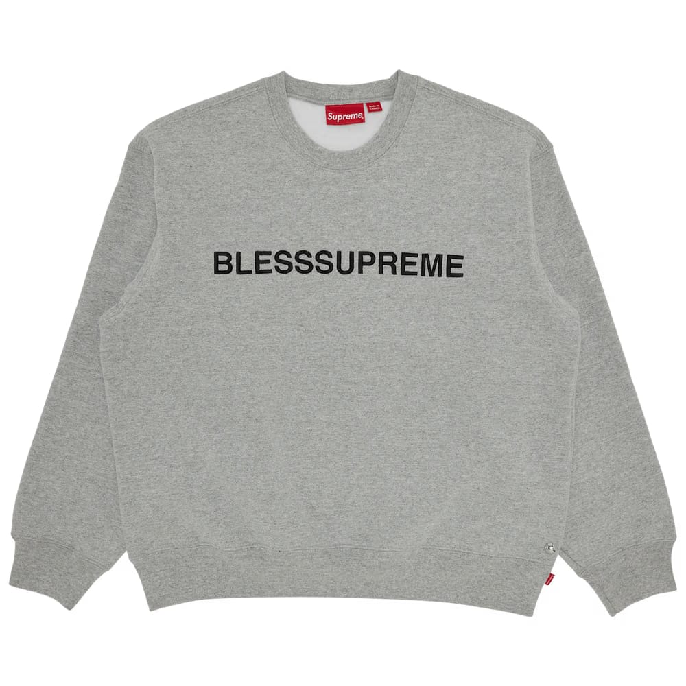 Supreme x Bless Crewneck Heather Grey