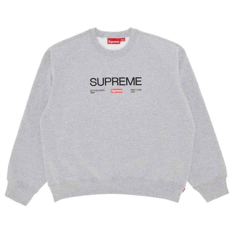Supreme Established Crewneck Heather Grey