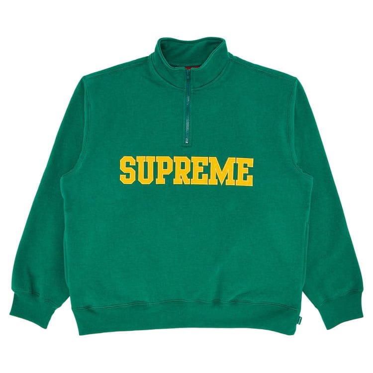 Supreme Collegiate Half Zip Pullover Light Pine