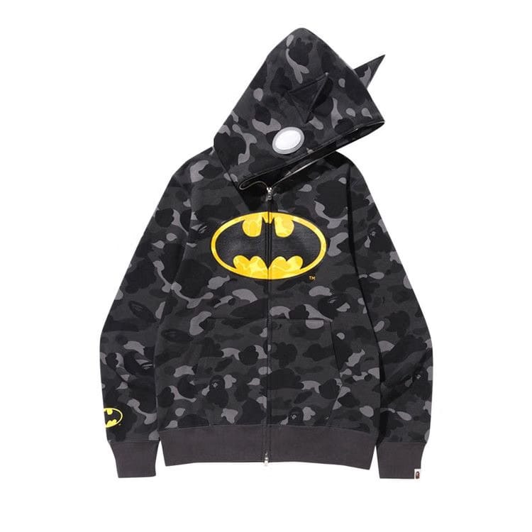 BAPE x DC Batman Color Camo Full Zip Hoodie #1 Black