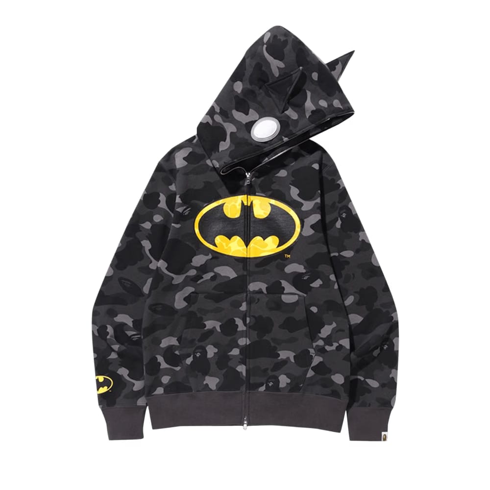 BAPE x DC Batman Color Camo Full Zip Hoodie #1 Black