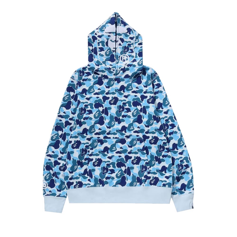 BAPE ABC Camo 2nd Ape Pullover Hoodie Blue