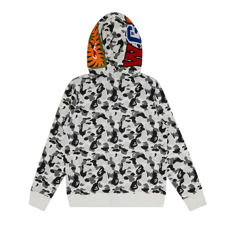 BAPE ABC Camo Double Shark Full Zip Hoodie Grey