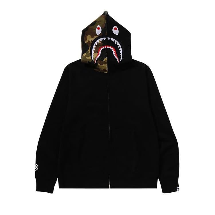 BAPE 1st Shark Full Zip Hoodie Black