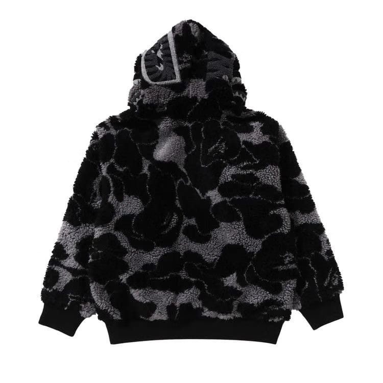 BAPE ABC Camo Boa Shark Relaxed Fit Full Zip Hoodie Black