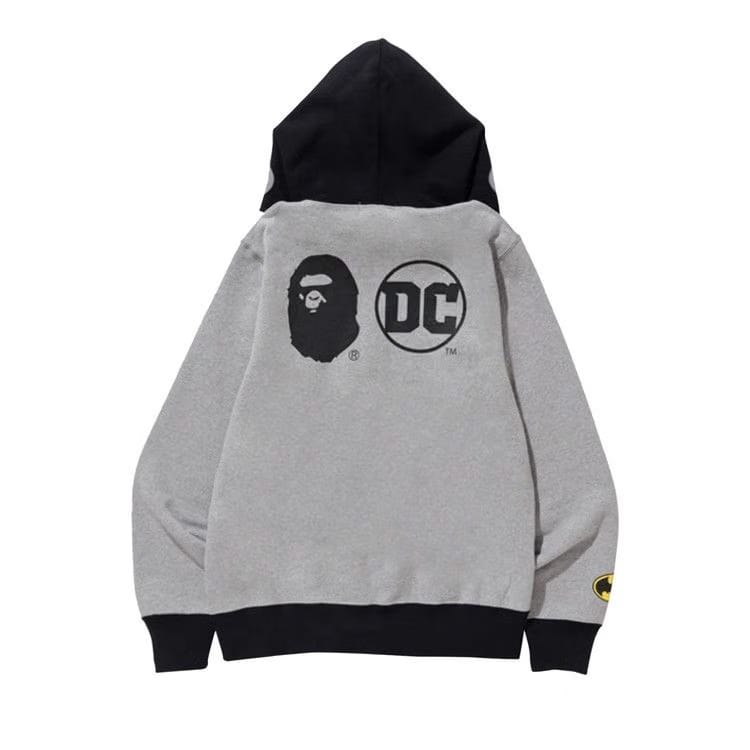 BAPE x DC Batman Full Zip Hoodie Grey