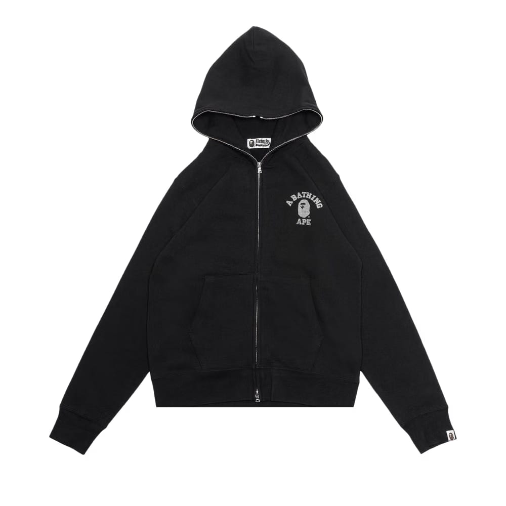 BAPE Over Print Full Zip Hoodie Black