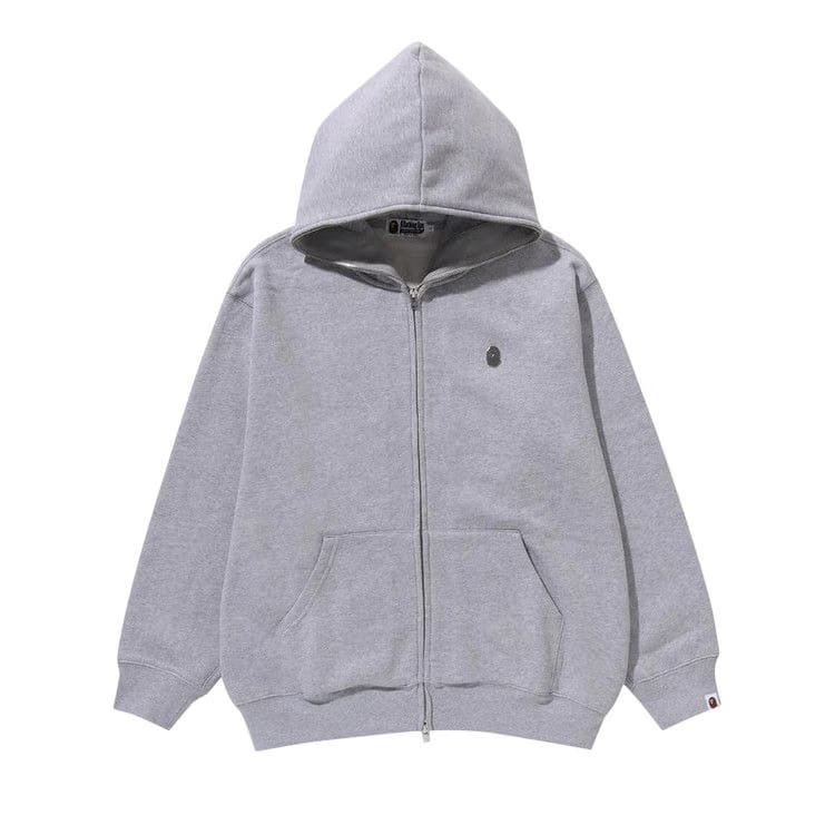 BAPE Metal One Point Full Zip Hoodie Grey