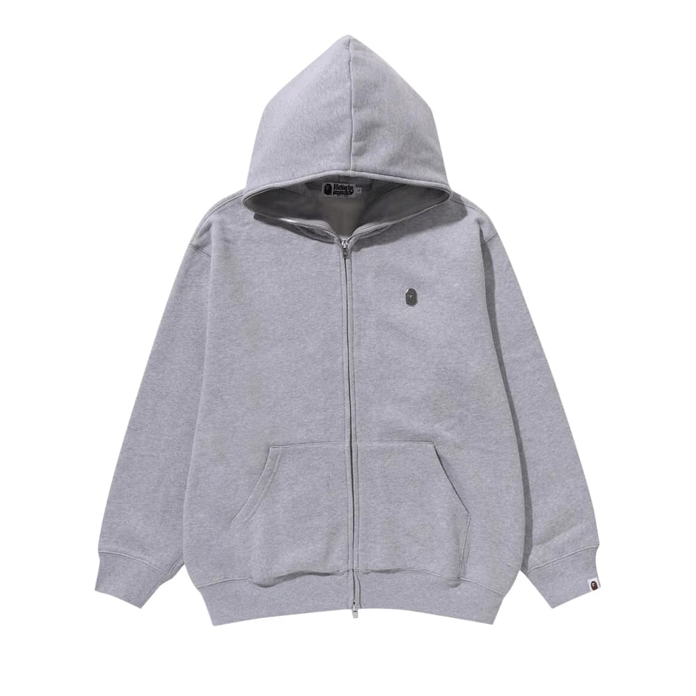 BAPE Metal One Point Full Zip Hoodie Grey