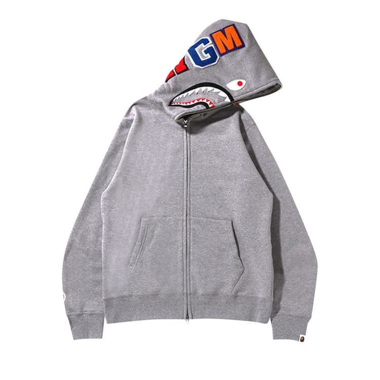 BAPE Shark Full Zip Hoodie Grey