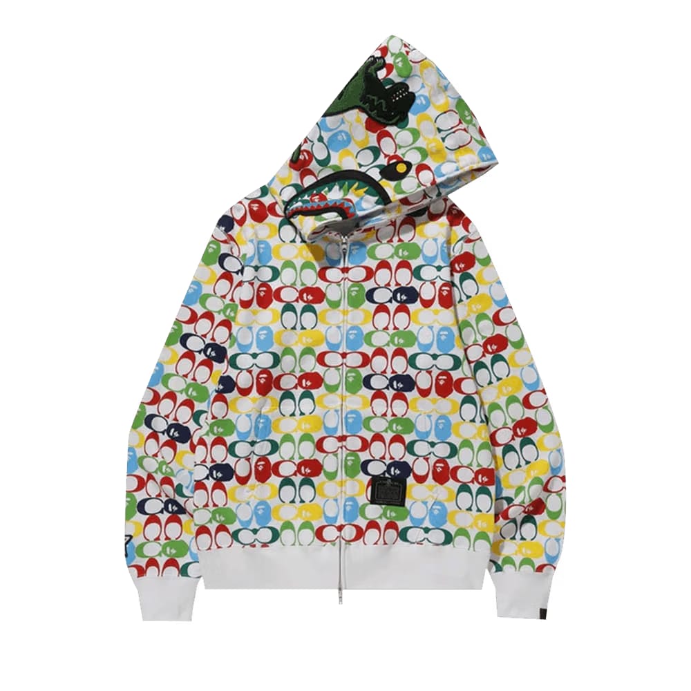 BAPE x Coach Shark Zip Hoodie Multi