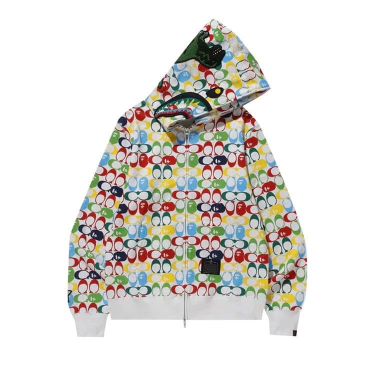 BAPE x Coach Shark Zip Hoodie Multi