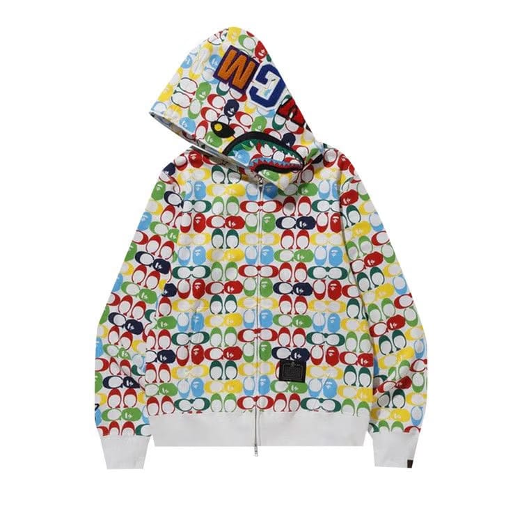 BAPE x Coach Shark Zip Hoodie Multi