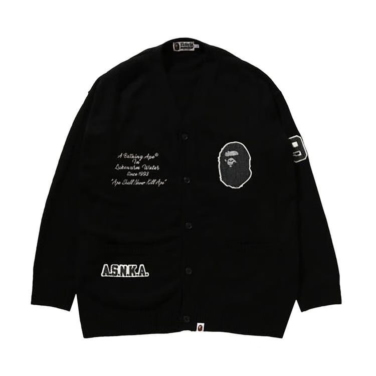 BAPE Knit Cardigan Black