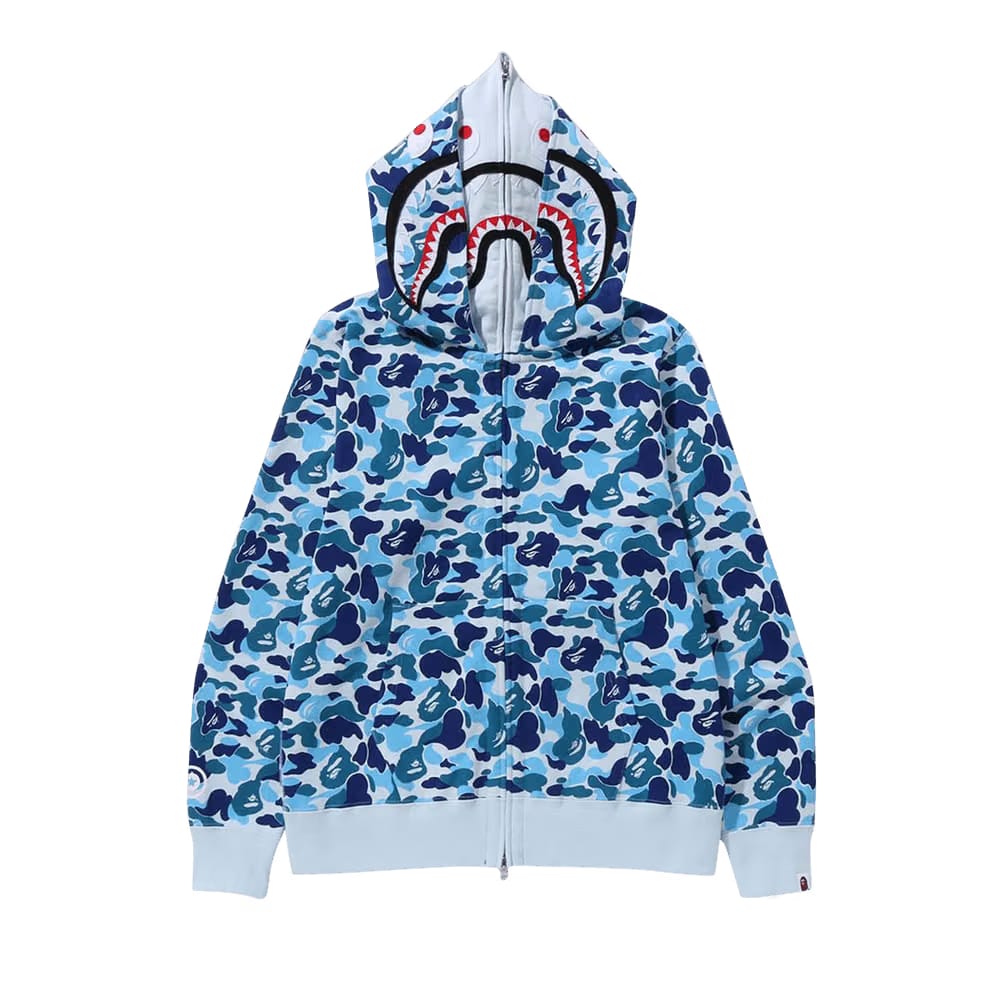 BAPE ABC Camo Double Shark Full Zip Hoodie Blue