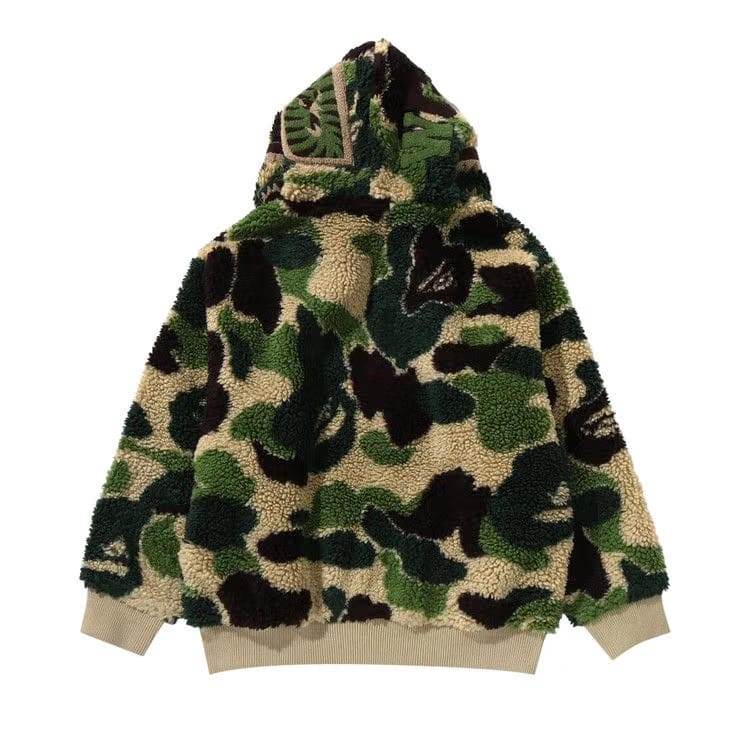 BAPE ABC Camo Boa Shark Relaxed Fit Full Zip Hoodie Green