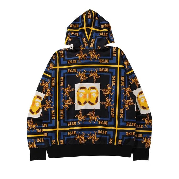 BAPE Double Ape Head Relaxed Full Zip Hoodie Black