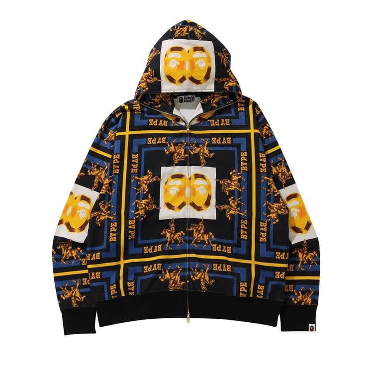 BAPE Double Ape Head Relaxed Full Zip Hoodie Black