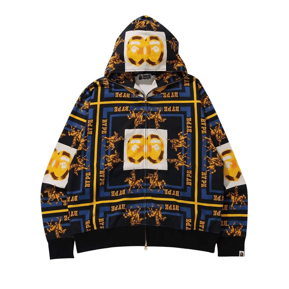 BAPE Double Ape Head Relaxed Full Zip Hoodie Black