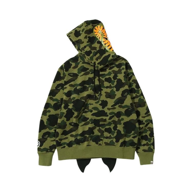BAPE 1st Camo Shark Relaxed Fit Fullover Hoodie Green