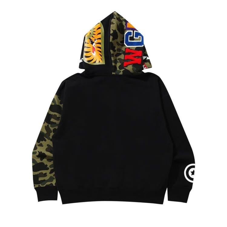 BAPE Giant Shark Full Zip Hoodie Black