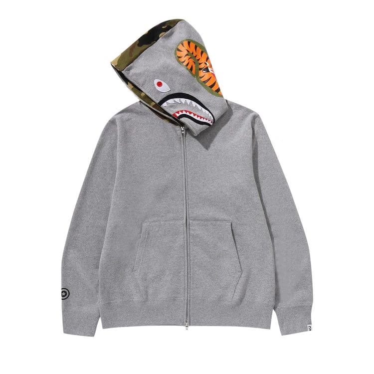 BAPE 1st Shark Full Zip Hoodie Grey