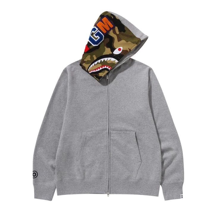 BAPE 1st Shark Full Zip Hoodie Grey