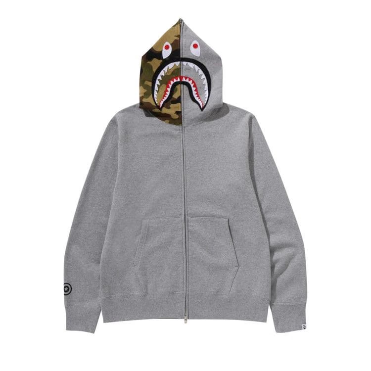 BAPE 1st Shark Full Zip Hoodie Grey