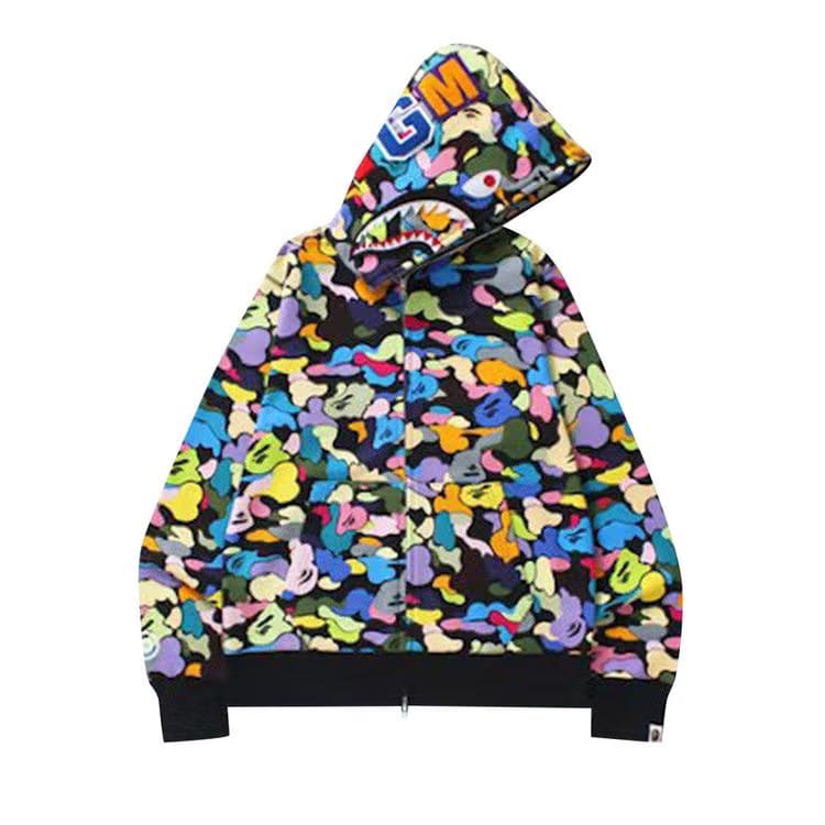 BAPE Color Camo Shark Full Zip Hoodie Multicolor