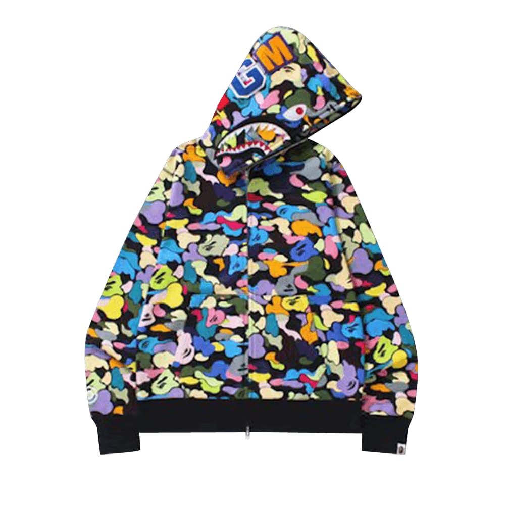 BAPE Color Camo Shark Full Zip Hoodie Multicolor