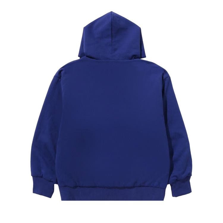 BAPE College Puffy Relaxed Fit Pullover Hoodie Blue