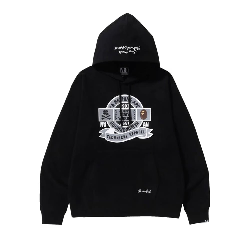 BAPE x Neighborhood Relaxed Fit Pullover Hoodie Black